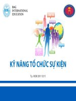 Tập huấn Kỹ Năng Tổ Chức Sự Kiện 2011 -12 -11