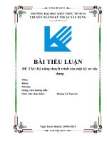 kỹ năng thuyết trình của một kỹ sư