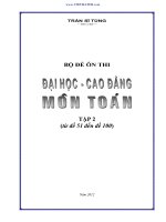 Tuyển tập 100 đề thi thử có đáp án môn Toán [Trần Sỹ Tùng]