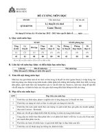 ĐỀ CƯƠNG MÔN HỌC ĐẠI HỌC HOA SEN MÔN  LÝ THUYẾT TRÒ CHƠI 2013