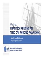 [Lập và phân tích dự án cho kỹ sư] Bài 5- Phân tích phương án bằng các phương pháp khác