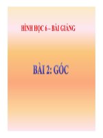 Bài giảng góc hình học 6