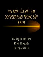 Vai trò siêu âm doppler trông sản khoa