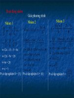 bài giảng Phương trình đưa được về dạng ax+b=0