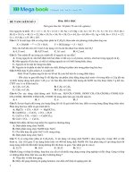 ĐỀ THI THỬ MÔN HÓA HỌC THPT 2015 KÈM LỜI GIẢI VÀ ĐÁP SỐ - ĐỀ SỐ 3