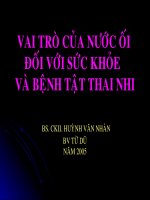 Siêu âm vai trò nước ối đối với sức khỏe và bệnh tật thai nhi