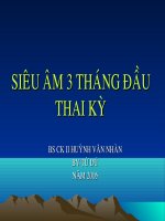 Bài giảng siêu âm ba tháng đầu thai kỳ