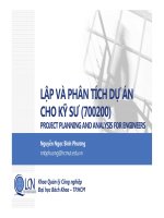 [Lập và phân tích dự án cho kỹ sư] Giới thiệu môn học