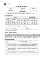 ĐỀ CƯƠNG MÔN HỌC ĐẠI HỌC HOA SEN MÔN  KINH TẾ VĨ MÔ 2013