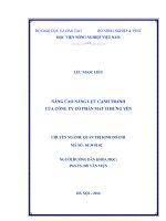 Nâng cao năng lực cạnh tranh của công ty cổ phẩn may II hưng yên