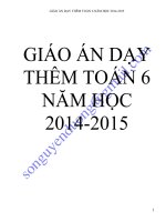 GIÁO ÁN DẠY THÊM TOÁN 6