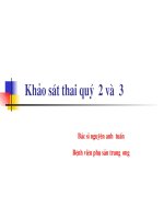 Siêu âm khảo sát thai quý 2 và 3