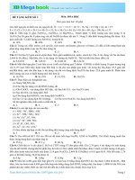 ĐỀ THI THỬ MÔN HÓA HỌC THPT 2015 KÈM LỜI GIẢI VÀ ĐÁP SỐ - ĐỀ SỐ 4