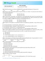 ĐỀ THI THỬ MÔN SINH HỌC THPT 2015 KÈM LỜI GIẢI VÀ ĐÁP SỐ - ĐỀ SỐ 7