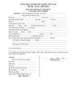 Đơn xin chỉnh sửa văn bằng tốt nghiệp