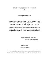 Tăng cường quản lý nguồn thu của Bảo hiểm xã hội Việt Nam