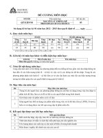 ĐỀ CƯƠNG MÔN HỌC ĐẠI HỌC HOA SEN MÔN  NGUYÊN LÝ THỐNG KÊ 2013