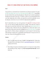 Mẫu CV cho lĩnh vực Kế toán, Tài chính