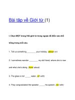 bài tập về giới từ