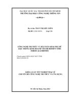 CÔNG NGHỆ TRI THỨC VÀ BÀI TOÁN KHAI PHÁ DỮ LIỆU TRONG KINH DOANH VỚI MICROSOFT TIME SERIES ALGORITHM