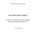 sử dụng máy tính cầm tay trong định hướng giải phương trình vô tỉ