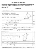cac bai hinh hoc khong gian can lam truoc khi thi DH,TNPT(hay)