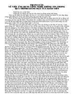 THAM LUẬN ỨNG DỤNG CÔNG NGHỆ THÔNG TIN TRONG HỘI NGHỊ CBCNVC