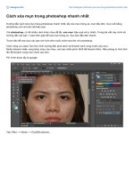 Cách xóa mụn trong photoshop nhanh nhất