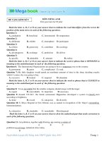 ĐỀ THI THỬ MÔN TIẾNG ANH THPT 2015 KÈM LỜI GIẢI VÀ ĐÁP SỐ - ĐỀ SỐ 5