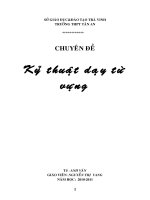 Kĩ Thuật dạy từ vựng Tiếng Anh