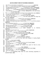 BAI TAP VE WORD FORM