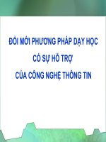 Chuyên đề đổi mới PP dạy học có sự hỗ trơợ của CNTT