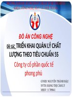 ĐỒ ÁN NGÀNH MAY Đề tài TRIỂN KHAI QUẢN LÝ CHẤT LƯỢNG THEO TIÊU CHUẨN 5S
