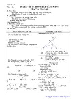 Hình học 7 - Tiết 33-34: Luyện tập ba trường hợp bằng nhau của tam giác