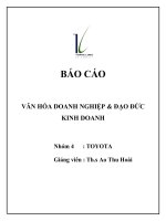 Tìm hiểu Văn hóa kinh doanh của công ty Toyota