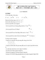 ĐỀ CƯƠNG ÔN TẬP TOÁN LỚP 6 HỌC KỲ I NĂM HỌC 2014-2015