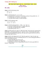 De thi thử HKII toan 9 truong THCS Muong Lai nam hoc 2010-2011