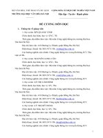 Đề cương môn học tin học đại cương