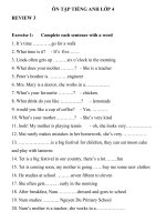 ÔN TẬP TIẾNG ANH LỚP 4