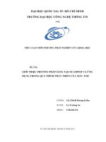 GIỚI THIỆU PHƯƠNG PHÁP SÁNG TẠO SCAMPER VÀ ỨNG DỤNG TRONG QUÁ TRÌNH PHÁT TRIỂN CỦA MÁY ẢNH