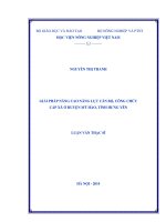 Giải pháp nâng cao năng lực cán bộ, công chức cấp xã ở huyện mỹ hào, tỉnh hưng yên
