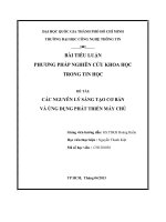 CÁC NGUYÊN LÝ SÁNG TẠO CƠ BẢN VÀ ỨNG DỤNG PHÁT TRIỂN MÁY CHỦ