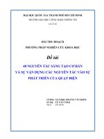 40 NGUYÊN TẮC SÁNG TẠO CƠ BẢN VÀ SỰ VẬN DỤNG CÁC NGUYÊN TẮC VÀO SỰ PHÁT TRIỂN CỦA QUẠT ĐIỆN