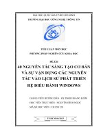 40 NGUYÊN TẮC SÁNG TẠO CƠ BẢN VÀ SỰ VẬN DỤNG CÁC NGUYÊN TẮC VÀO LỊCH SỬ PHÁT TRIỂN  HỆ ĐIỀU HÀNH WINDOWS