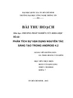 PHÂN TÍCH SỰ VẬN DỤNG NGUYÊN TẮC SÁNG TẠO TRONG ANDROID 4.2