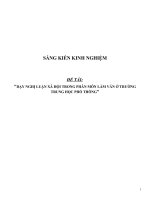 DẠY NGHỊ LUẬN xã hội TRONG PHÂN môn làm văn ở TRƯỜNG TRUNG học PHỔ THÔNG