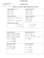 chuyên đề lương giác ôn tâp thi thpt quốc gia