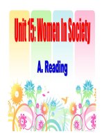 Bài giảng tiếng anh 12 unit 15 (reading)