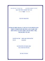Đánh giá hiện trạng và đề xuất giải pháp giảm thiểu ô nhiễm môi trường làng nghề chế biến nông sản sen chiểu, huyện phúc thọ, thành phố hà nội