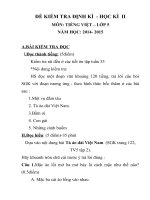 BỘ ĐỀ KIỂM TRA HỌC KỲ II CÁC MÔN LỚP 5 THEO  TT30 CÓ ĐÁP ÁN